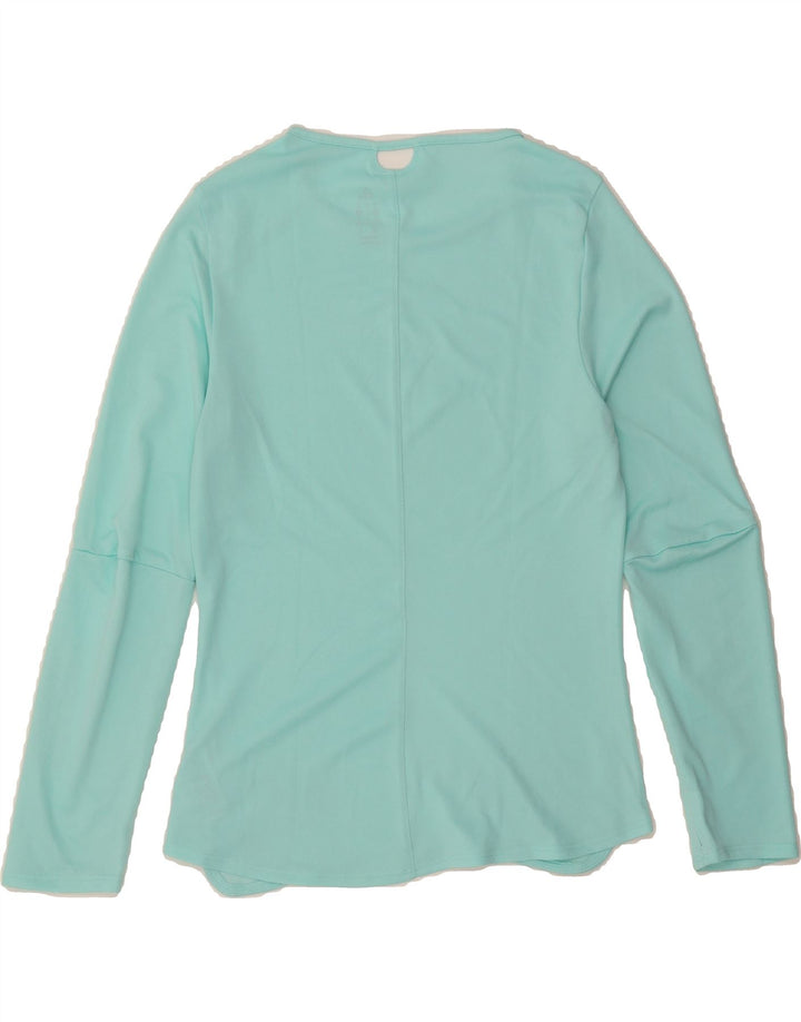 ADIDAS Womens Top Long Sleeve UK 8/10 Small Turquoise Polyester Vintage Adidas and Second-Hand Adidas from Messina Hembry 