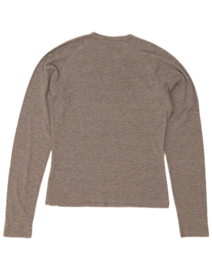 Champion Womens Heritage Classics Top Langærmet UK 12 Medium Grey Flecked