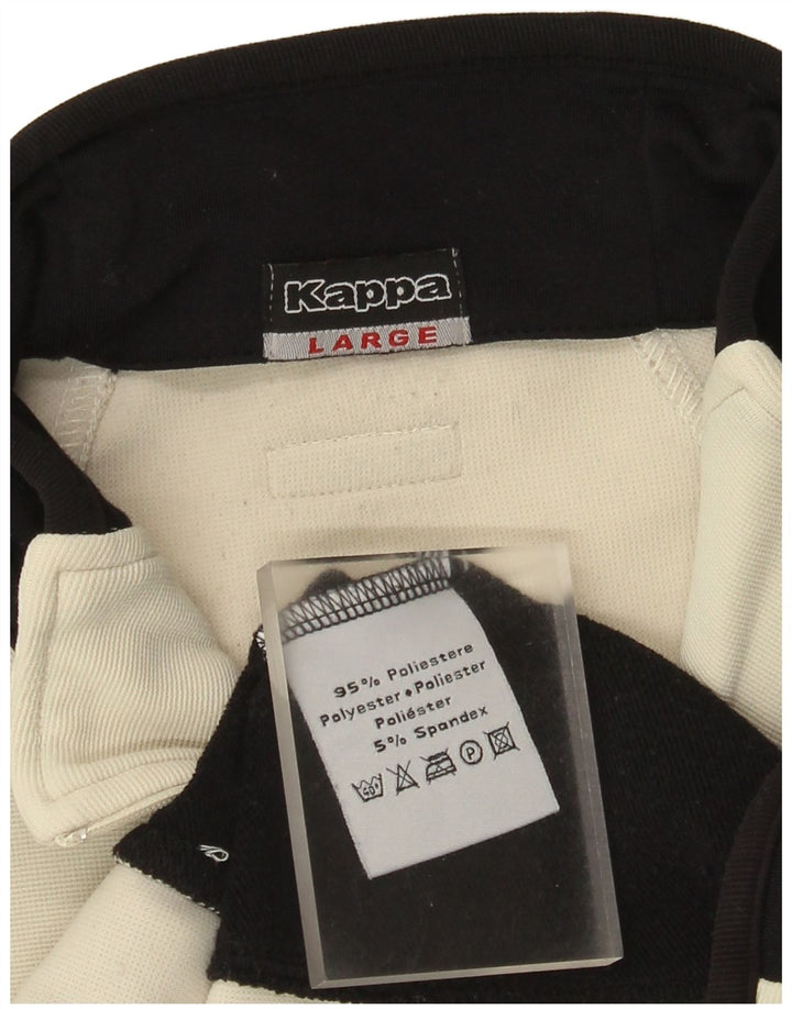 Kappa træningsdragt topjakke til kvinder UK 16 Large White Colourblock Polyester