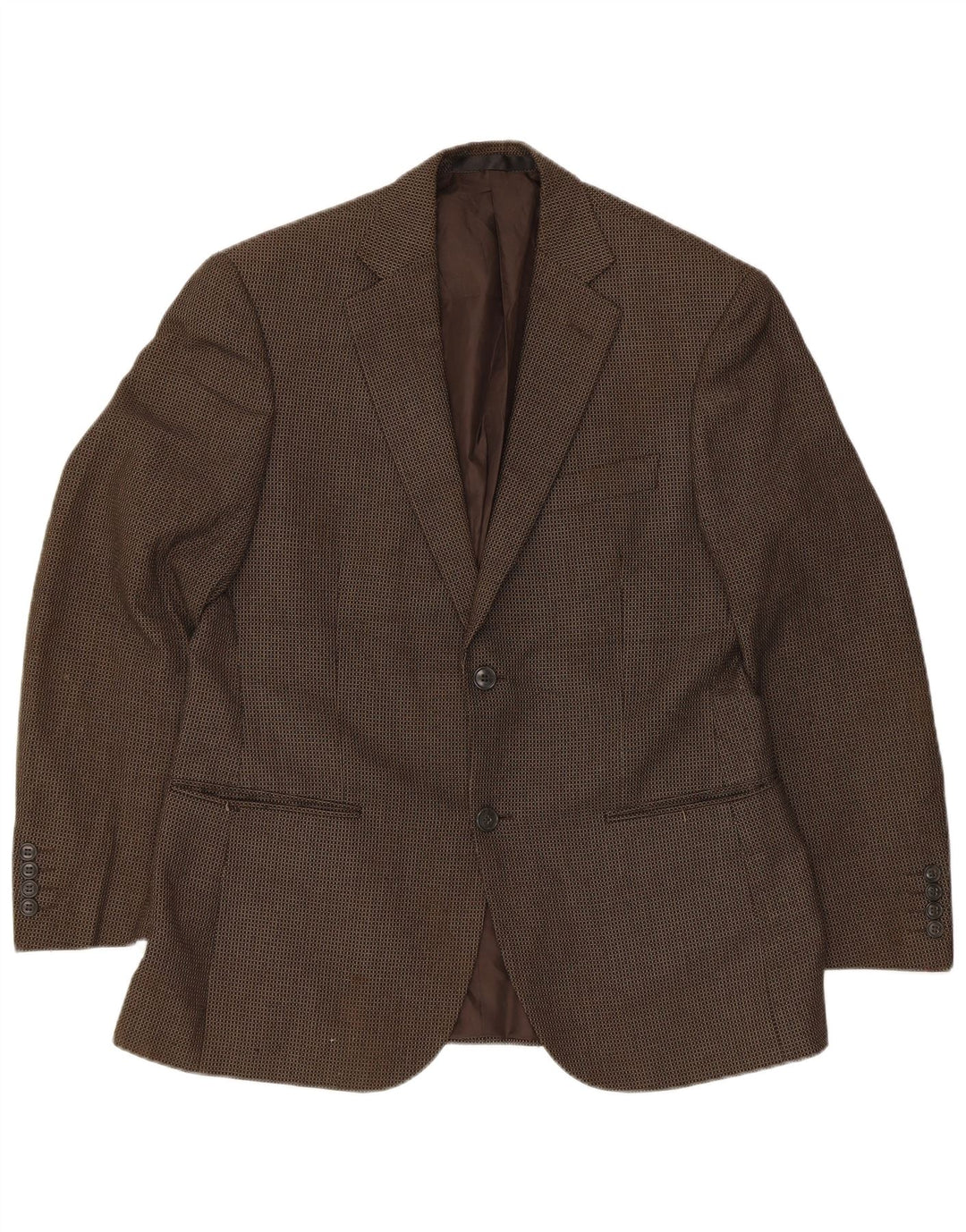 Marks & Spencer Herre 2-knaps blazerjakke UK 38 Medium Brown Check