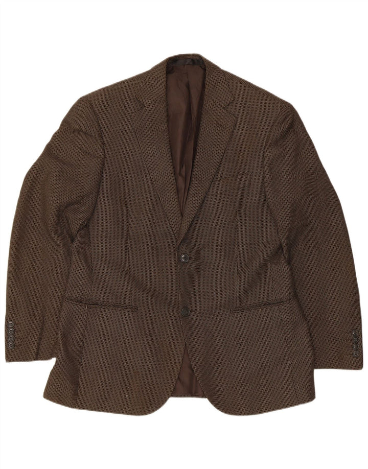 Marks & Spencer Herre 2-knaps blazerjakke UK 38 Medium Brown Check