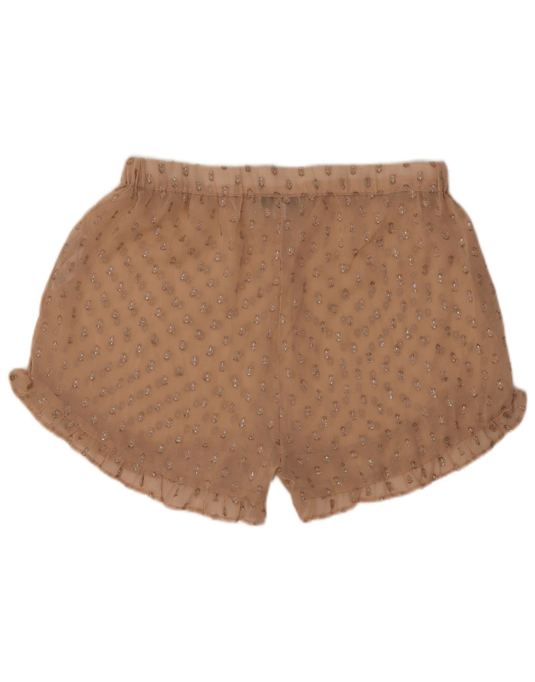 TOPSHOP Womens Casual Shorts UK 16 Large W32  Beige Spotted Polyester