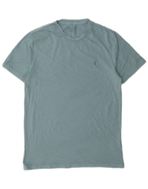 All Saints Herre Regular Fit T-Shirt Top Medium Blue Bomuld