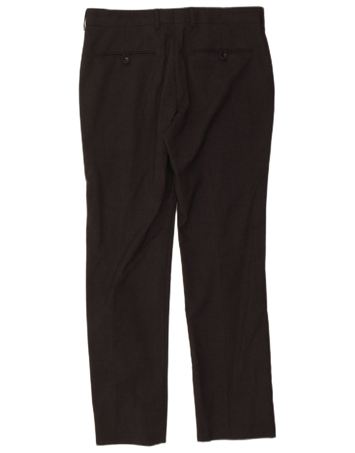 Zara Straight Suit Bukser til mænd EU 40 Medium W31 L30 Grå Polyester