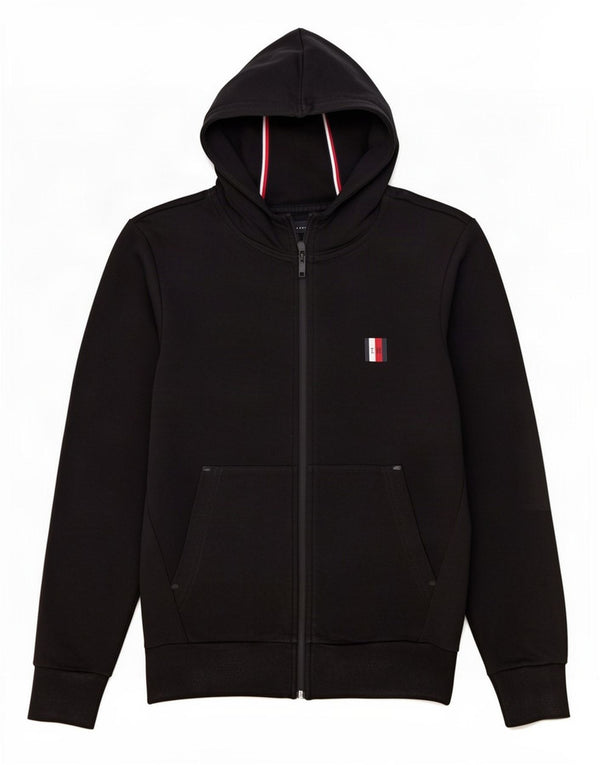 Tommy Hilfiger Mens Zip Hoodie Sweater Small Black Cotton