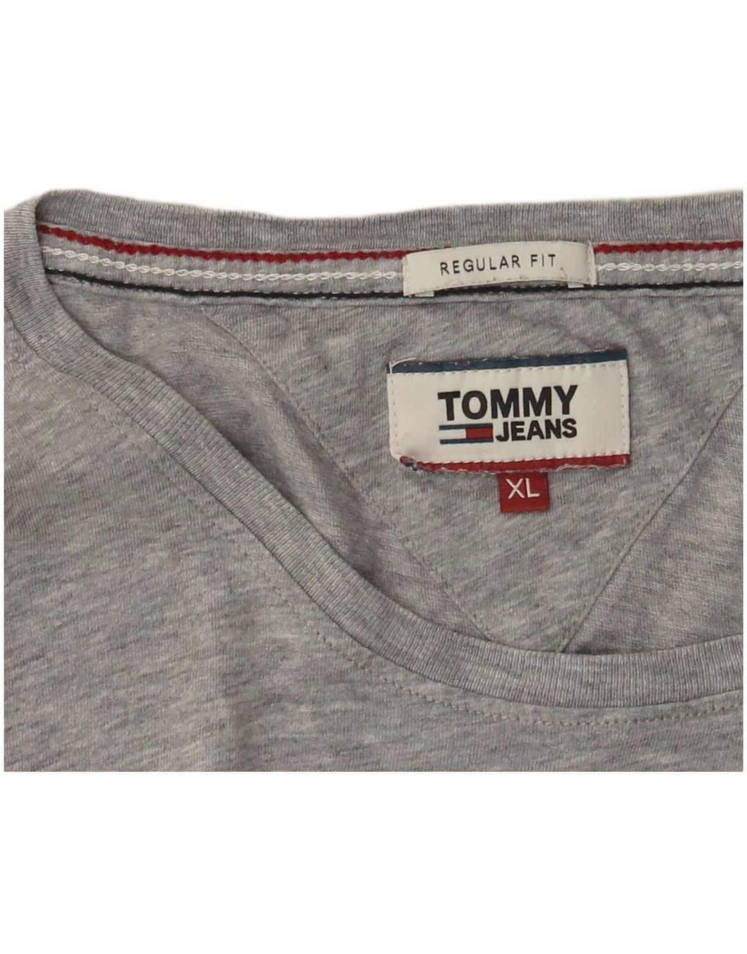 Tommy Hilfiger Herre Regular Fit T-Shirt Top XL Grå Flecked