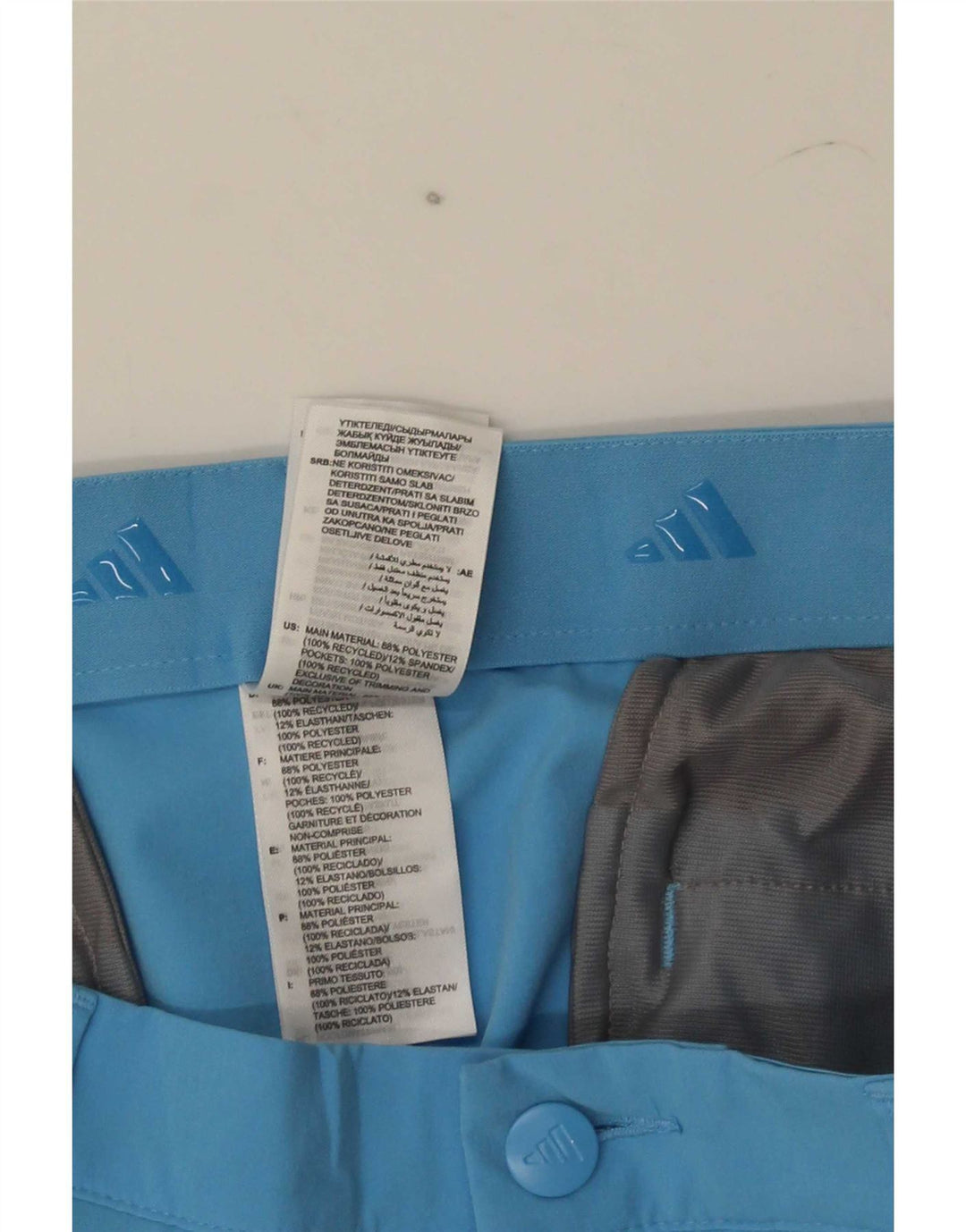 Adidas Chino Shorts til mænd W34 Large Blue Polyester