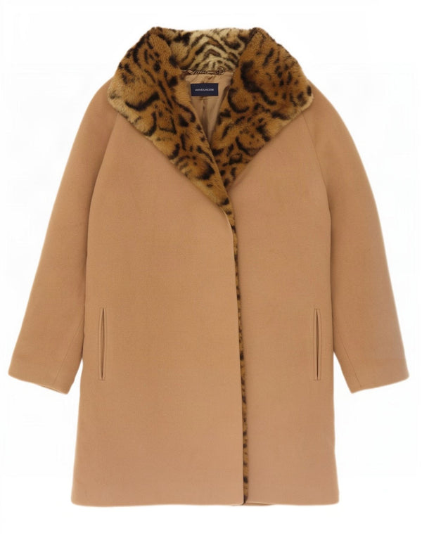 Windsmoor Womens Coat UK 16 Large Brown Animal Print Uld Classic