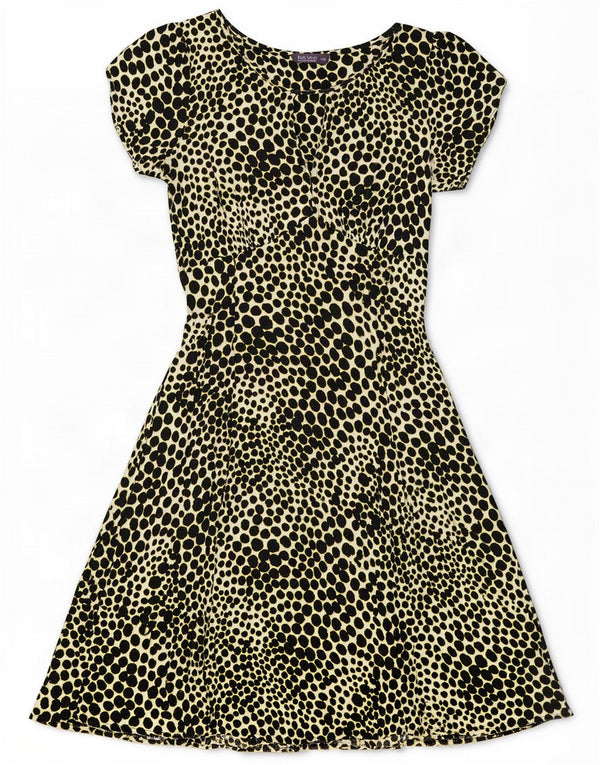 Marks & Spencer Dame A-Line Kjole UK 10 Small Multicolored Animal Print