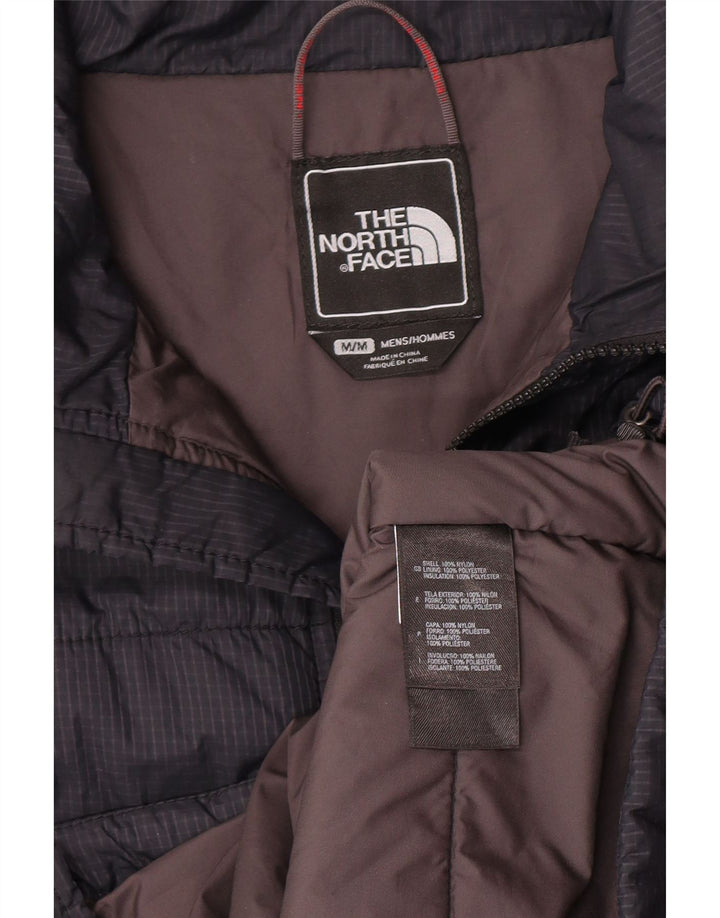 The North Face Herre polstret jakke UK 38 Medium Navy Blue Check Nylon