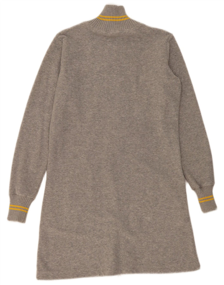 Fila Womens Longline Oversized Cardigan Sweater UK 10 Small Grey Bomuld