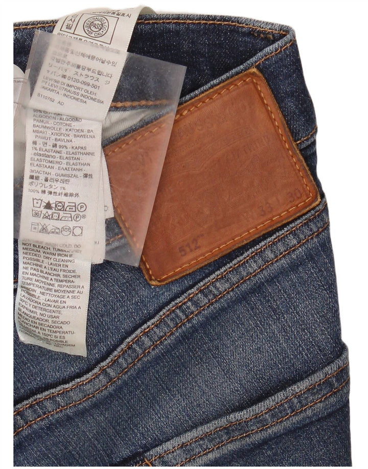 Levi's Herre 512 Slim Tapered Jeans W33 L30 Blå Bomuld