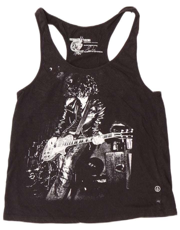 Volcom Womens Grafisk Vest Top UK 12 Medium Black Rock