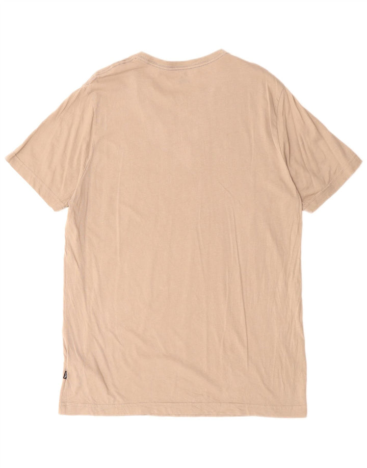 Puma Herre Grafisk T-Shirt Top Stor Beige Bomuld