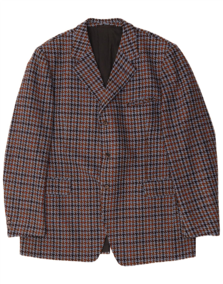 Breilling Herre 3 Button Blazer Jacket UK 40 Large Multicolor Houndstooth