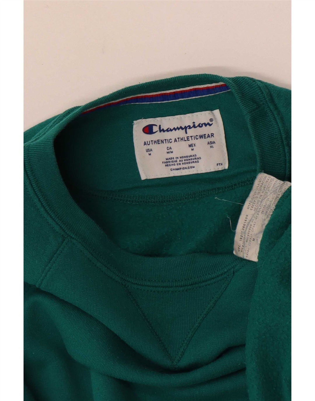Champion Womens Sweatshirt Jumper UK 14 Medium Green Polyester
