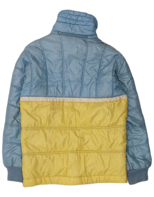 Ellesse Herre hættepolstret jakke UK 38 Medium Blue Colourblock Nylon