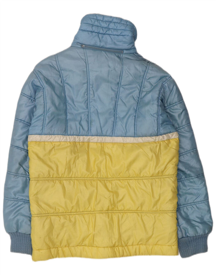 Ellesse Herre hættepolstret jakke UK 38 Medium Blue Colourblock Nylon