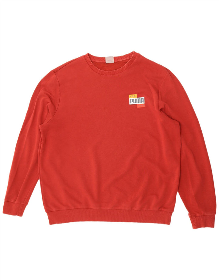 Puma Sweatshirt til mænd XL rødbrun bomuld