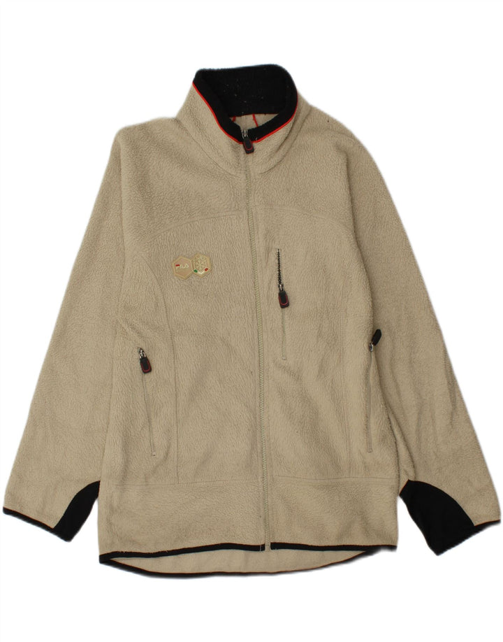 FILA Fleecejakke til mænd UK 36 Small Off White Colourblock