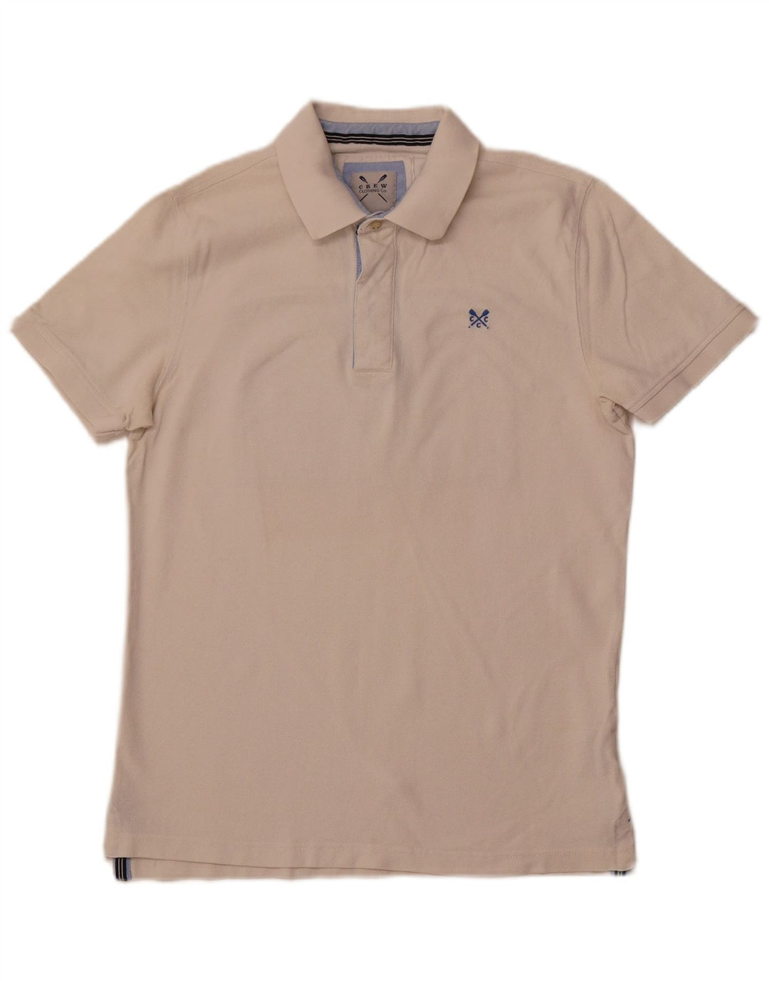 CREW TØJ Herre grafisk poloshirt Medium hvid bomuld