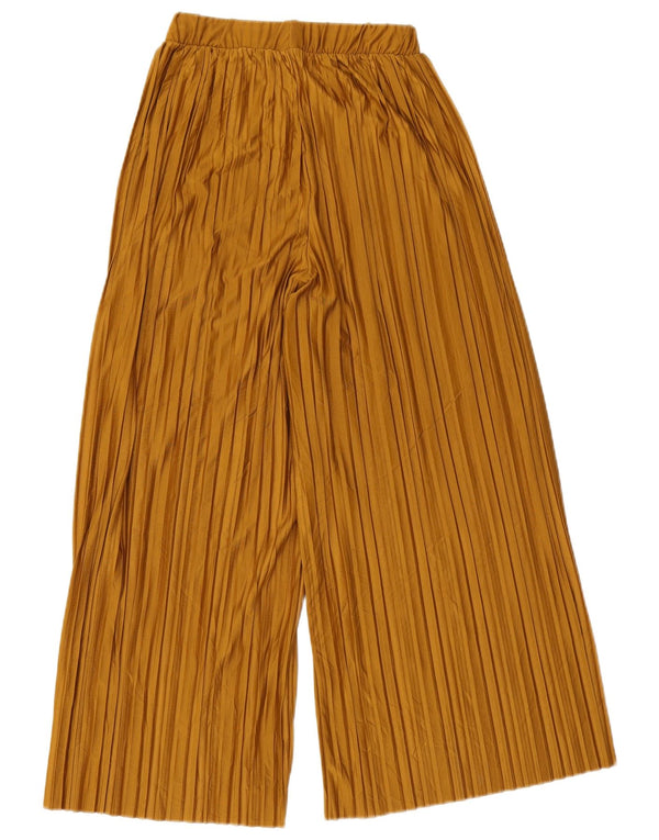 Zara Womens Vide Ben Cropped Trousers Small W26 L23 Beige Polyester
