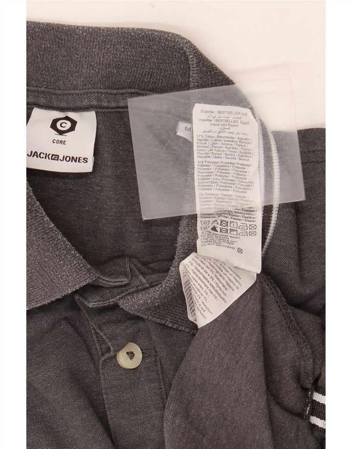 Jack & Jones herre poloshirt mellemgrå flækket bomuld