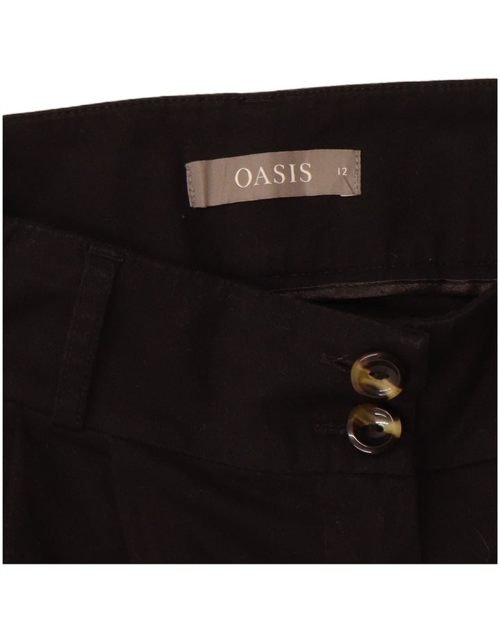 Oasis Chino Shorts til kvinder UK 12 Medium W32 Sort Bomuld