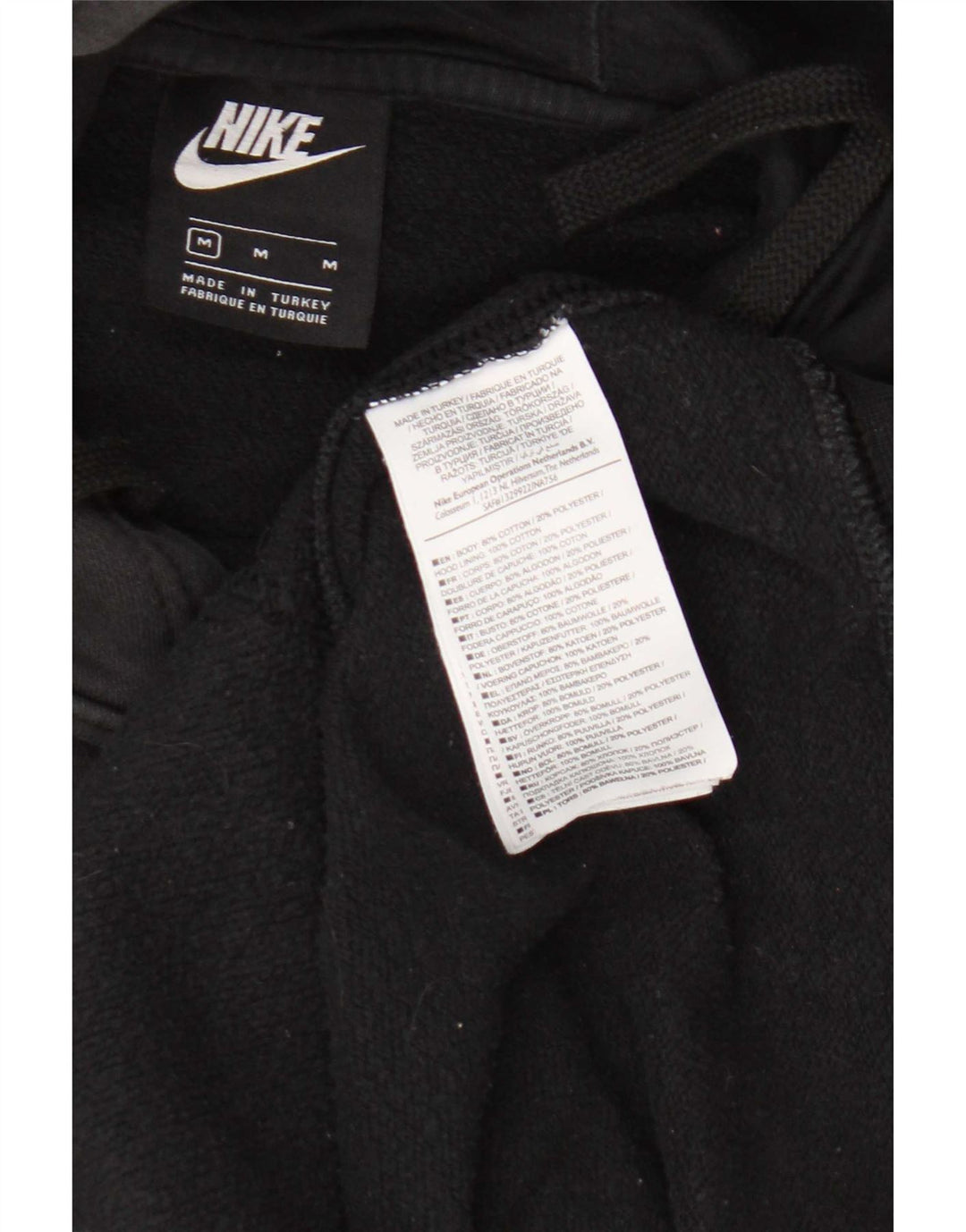 Nike grafisk hættetrøje til mænd mellem sort bomuld