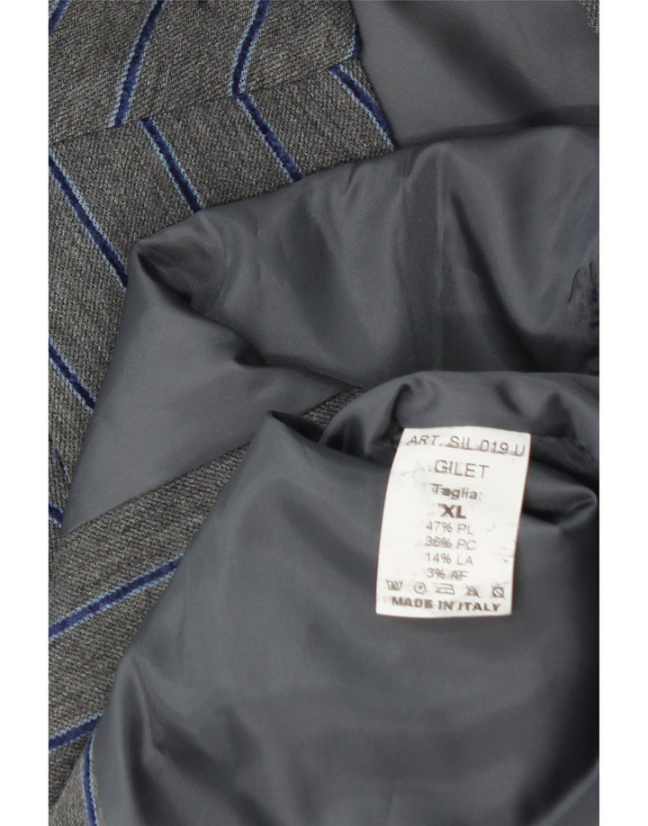 Sirmoney herrevest XL Gråstribet polyester
