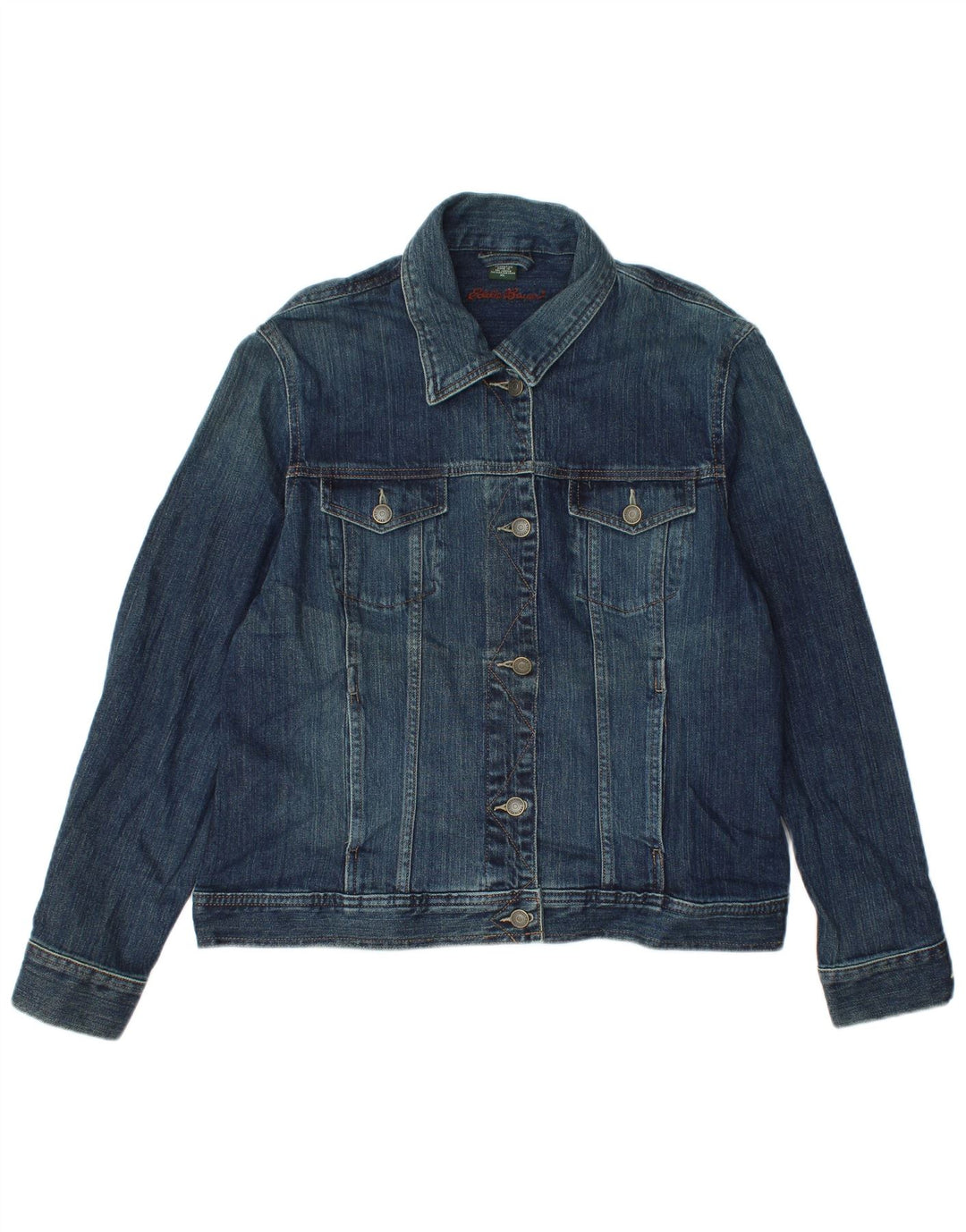 Eddie Bauer Dame denimjakke UK 18 XL Marineblå Bomuld