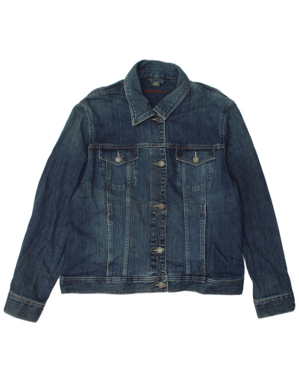 Eddie Bauer Dame denimjakke UK 18 XL Marineblå Bomuld
