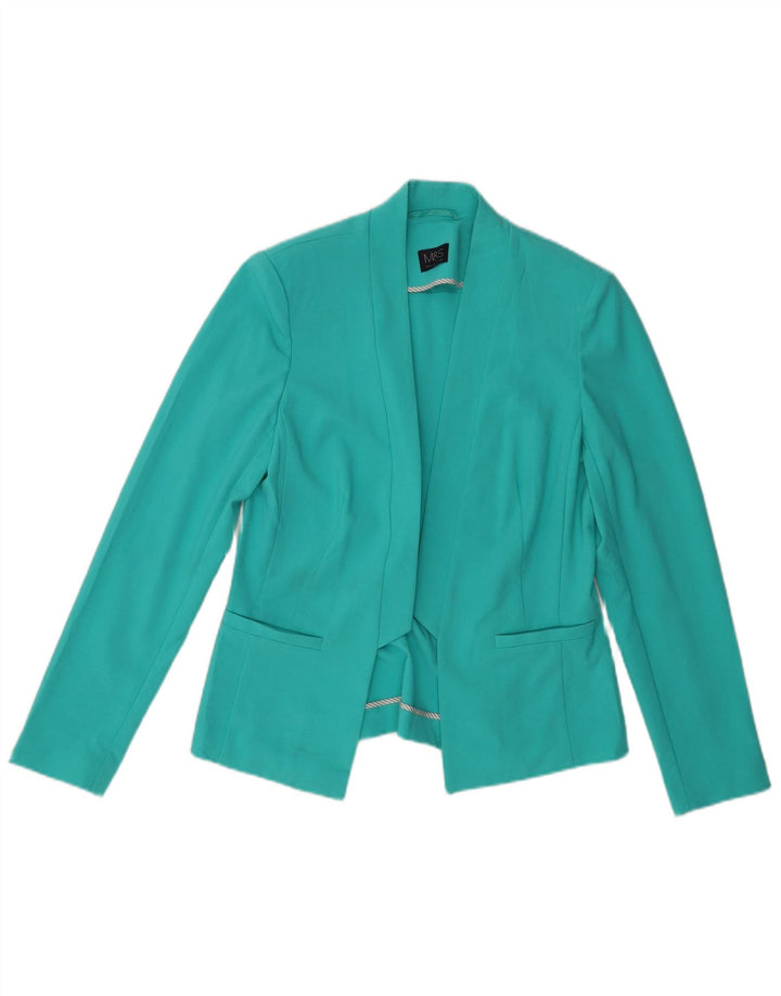 Marks & Spencer Womens Open Blazer Jacket UK 10 Small turkis polyester
