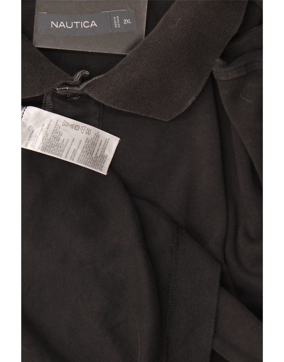 Nautica herre poloshirt 2XL sort bomuld