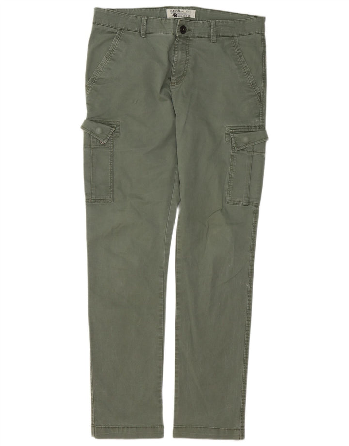 OVS Herre Slim Cargo Bukser IT 48 Medium W34 L33 Grøn Bomuld
