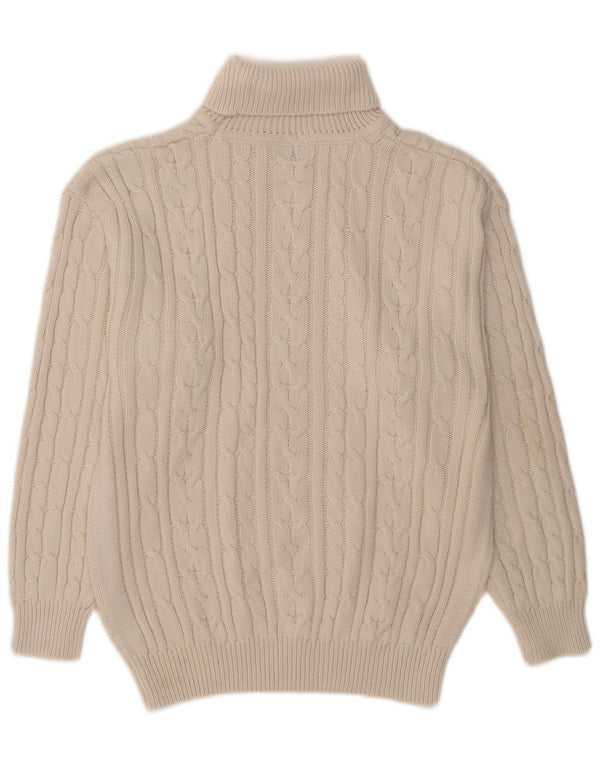 Vintage Herre rullehals sweater UK 42/44 stor hvid akryl