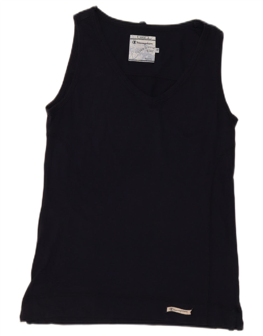 Champion Dame Easy Fit Vest Top UK 12 Medium Navy Blue Bomuld