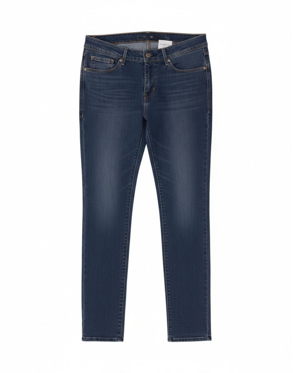 Levi's Dame Mid Rise Skinny Jeans W29 L32 Blå