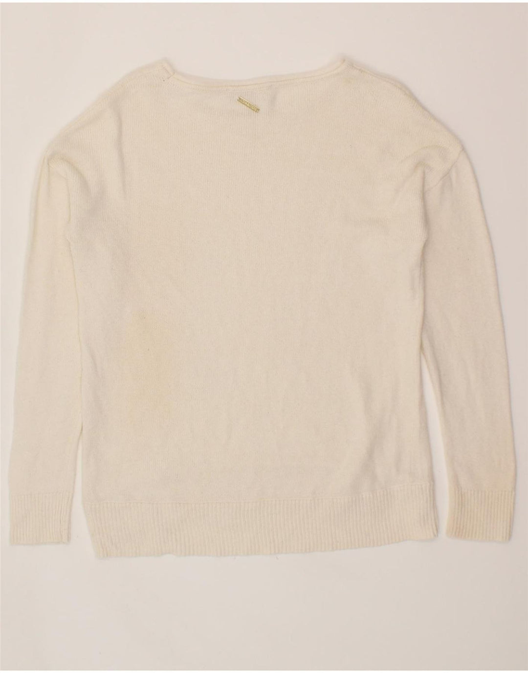 MICHAEL KORS Womens Boat Neck Jumper Sweater UK 10 Small White Vintage Michael Kors and Second-Hand Michael Kors from Messina Hembry 