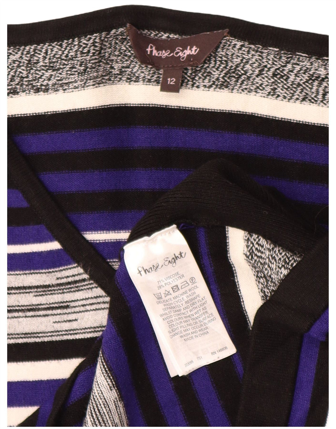 Phase Eight Dame Jumper Dress UK 12 Medium Flerfarvet Stribet