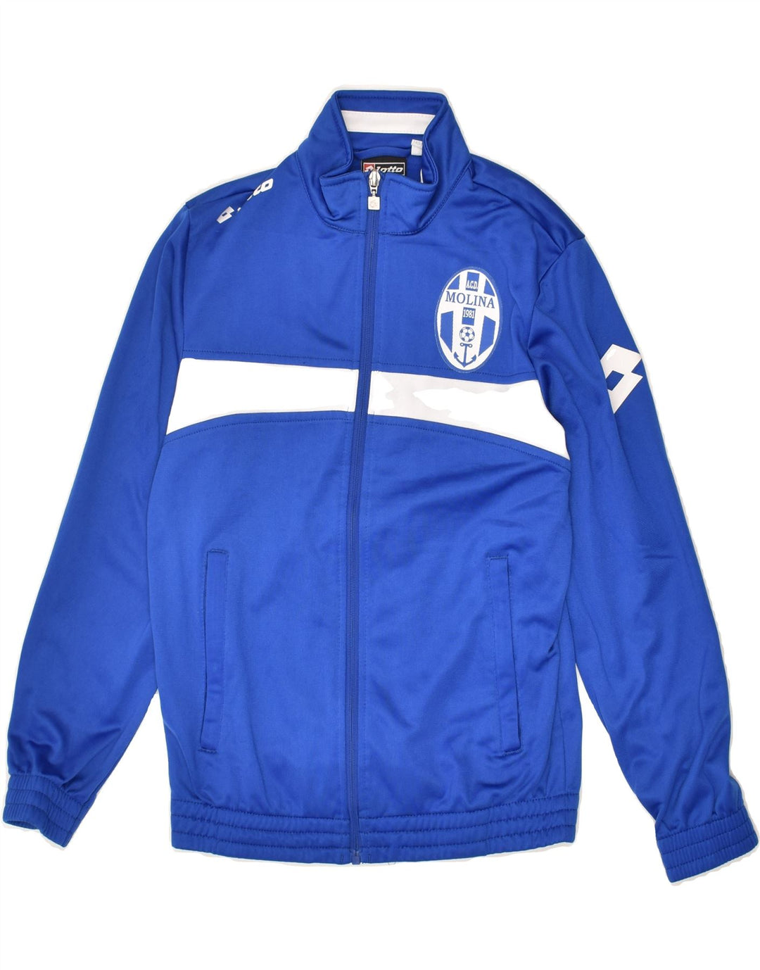 LOTTO Boys Tracksuit Top Jacket 11-12 Years Blue Polyester | Vintage Lotto | Thrift | Second-Hand Lotto | Used Clothing | Messina Hembry 