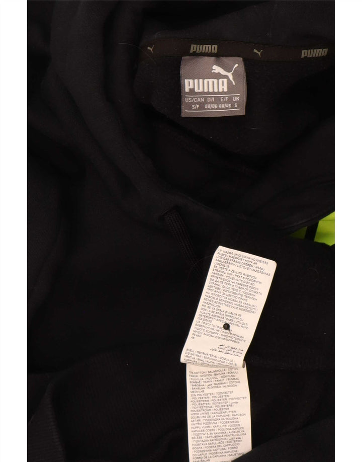 Puma Grafisk hættetrøje til mænd, lille sort bomuld
