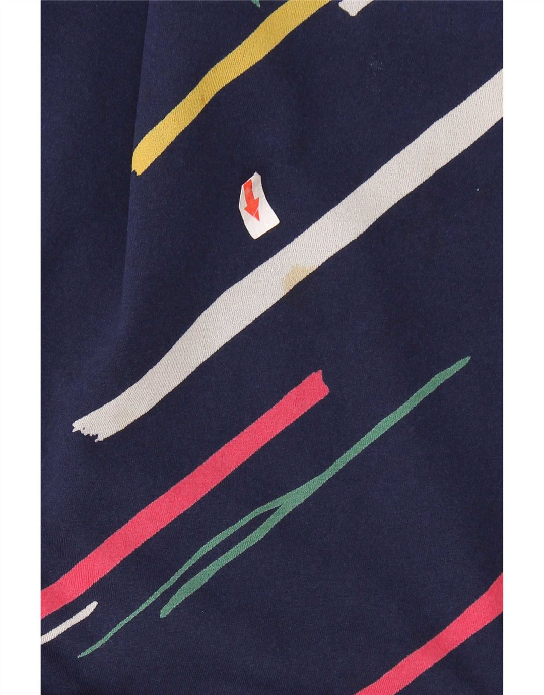 Vintage Dame A-Line Kjole IT 42 Mellem marineblå stribet polyester