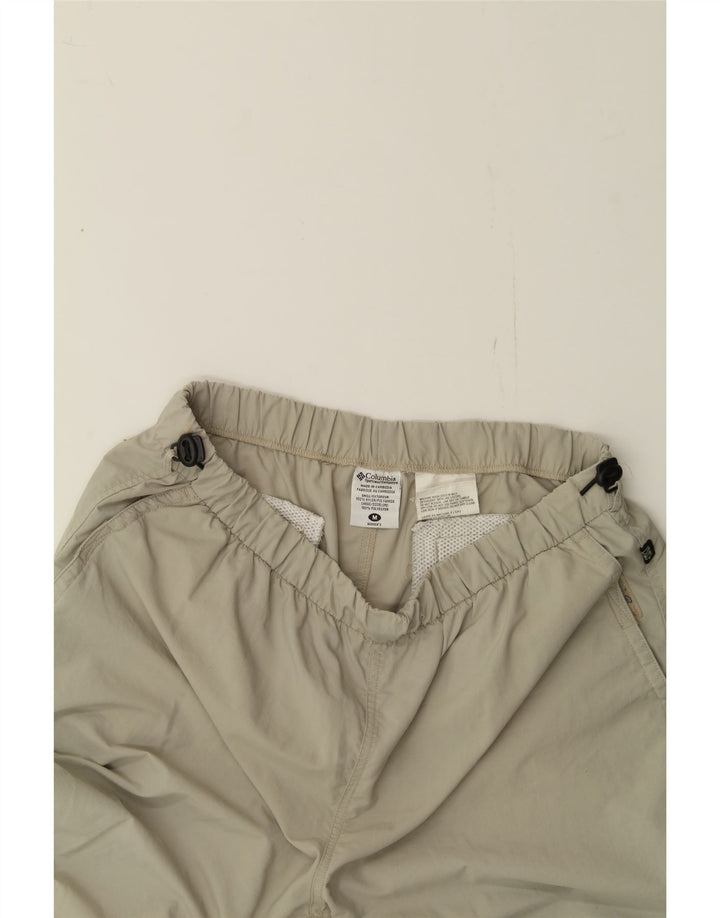 COLUMBIA Womens Capri Tracksuit Trousers UK 14 Medium  Grey Nylon Vintage Columbia and Second-Hand Columbia from Messina Hembry 