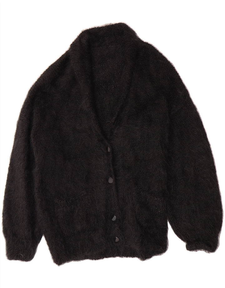 VINTAGE Womens Cardigan Sweater UK 16 Large Black Vintage Vintage and Second-Hand Vintage from Messina Hembry 
