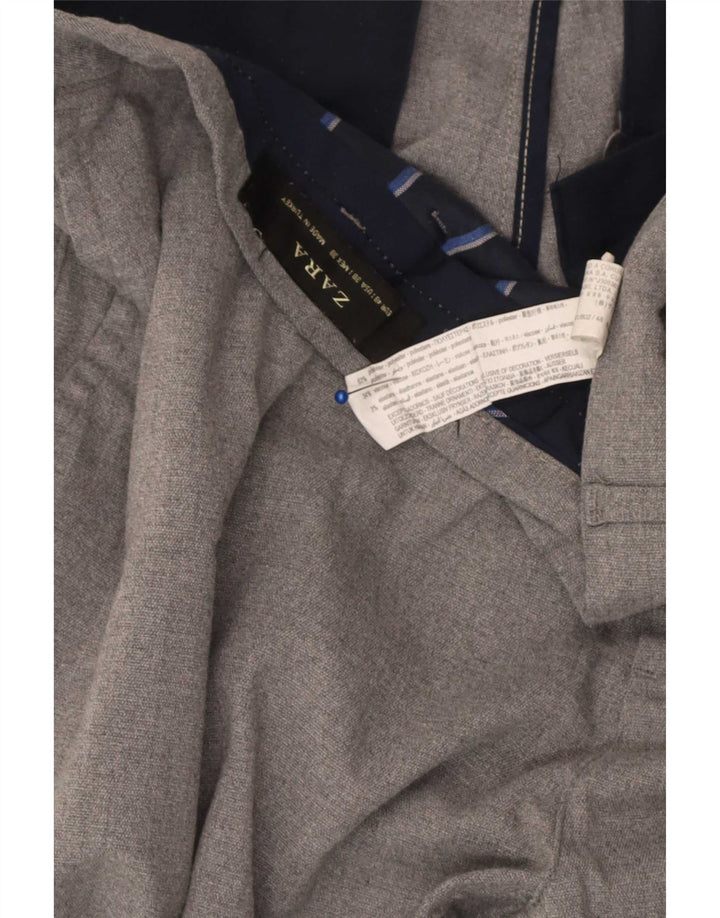 Zara Herre Slim Chino Bukser EU 48 XL W38 L28 Grå Polyester