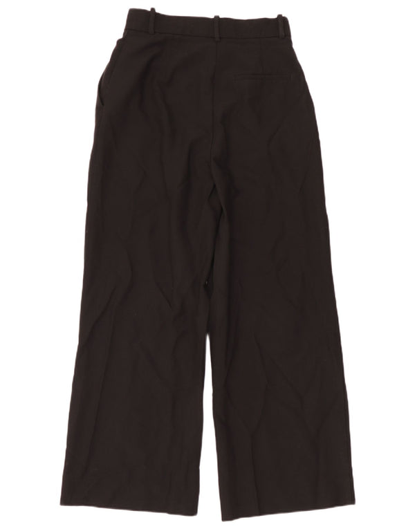 Zara bukser med brede ben til kvinder Small W26 L28 Sort polyester