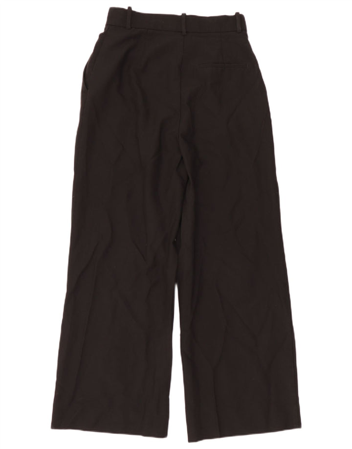 Zara bukser med brede ben til kvinder Small W26 L28 Sort polyester