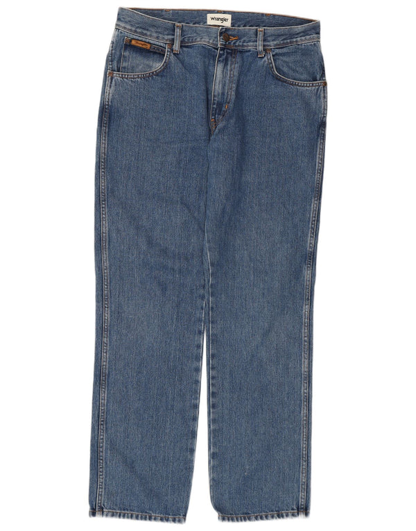 WRANGLER Herre Texas Straight Jeans W34 L32 Blå Bomuld