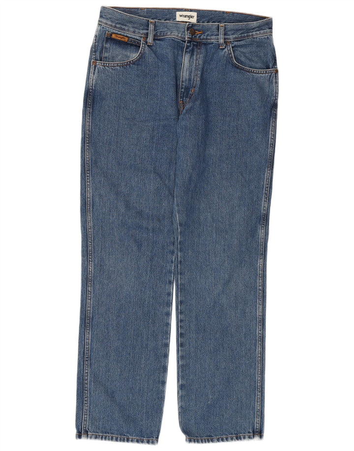 WRANGLER Herre Texas Straight Jeans W34 L32 Blå Bomuld
